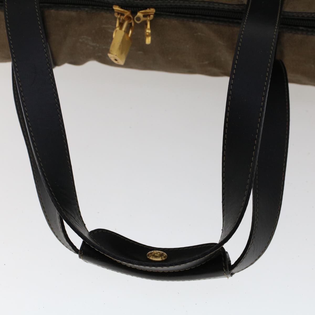 FENDI Hand Bag Boston Bag Leather 2Set Brown White bs6797