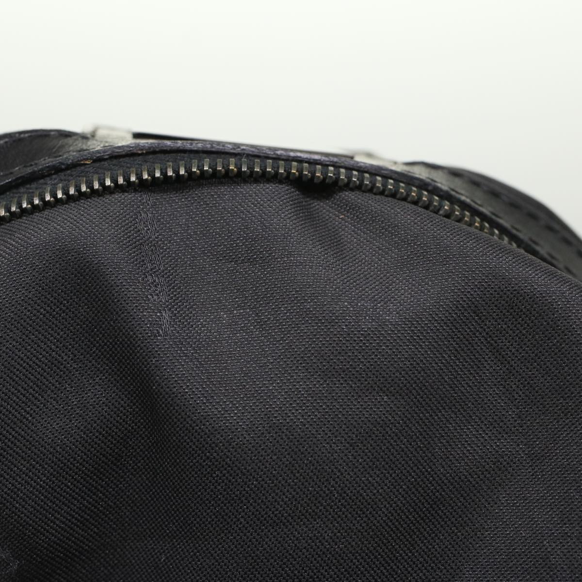 FENDI Zucchino Canvas Shoulder Bag Leather Dark Brown bs6815