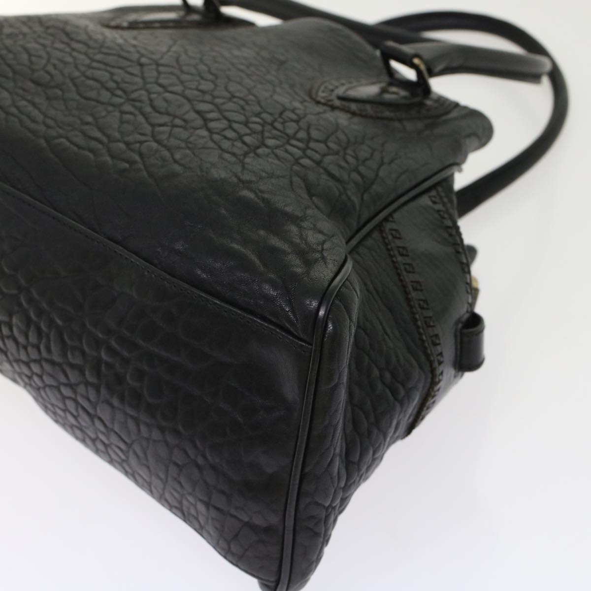 FENDI Shoulder Bag Leather Black bs6922
