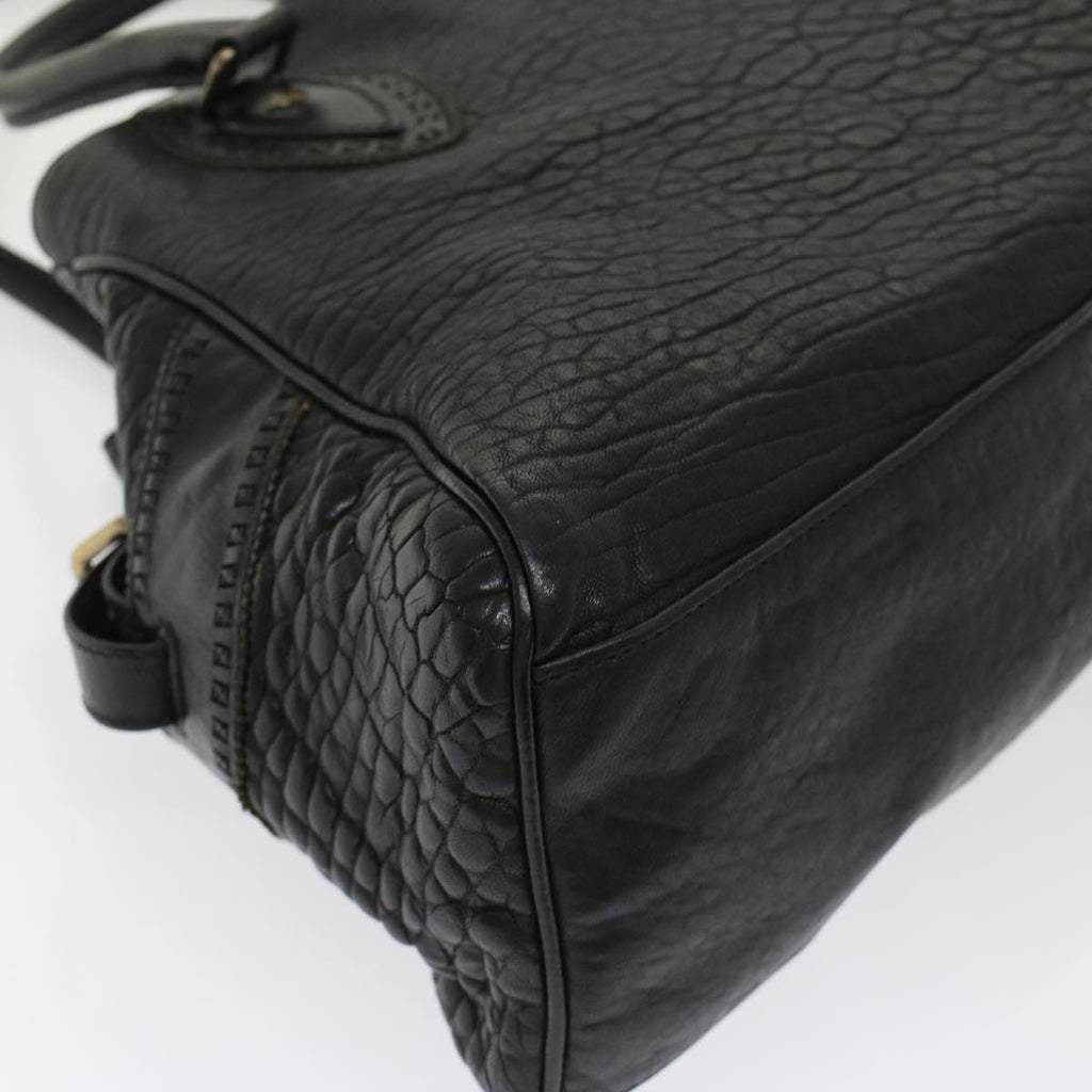 FENDI Shoulder Bag Leather Black bs6922