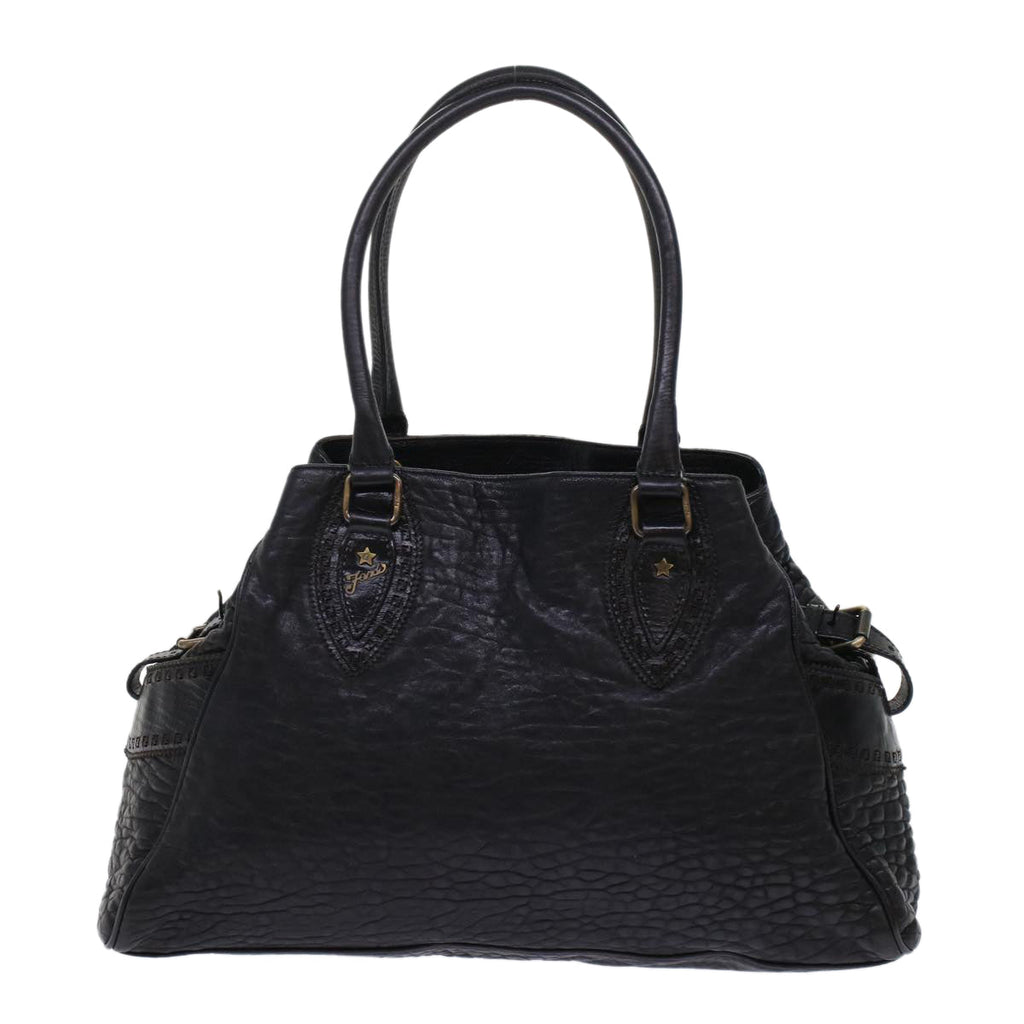 FENDI Shoulder Bag Leather Black bs6922