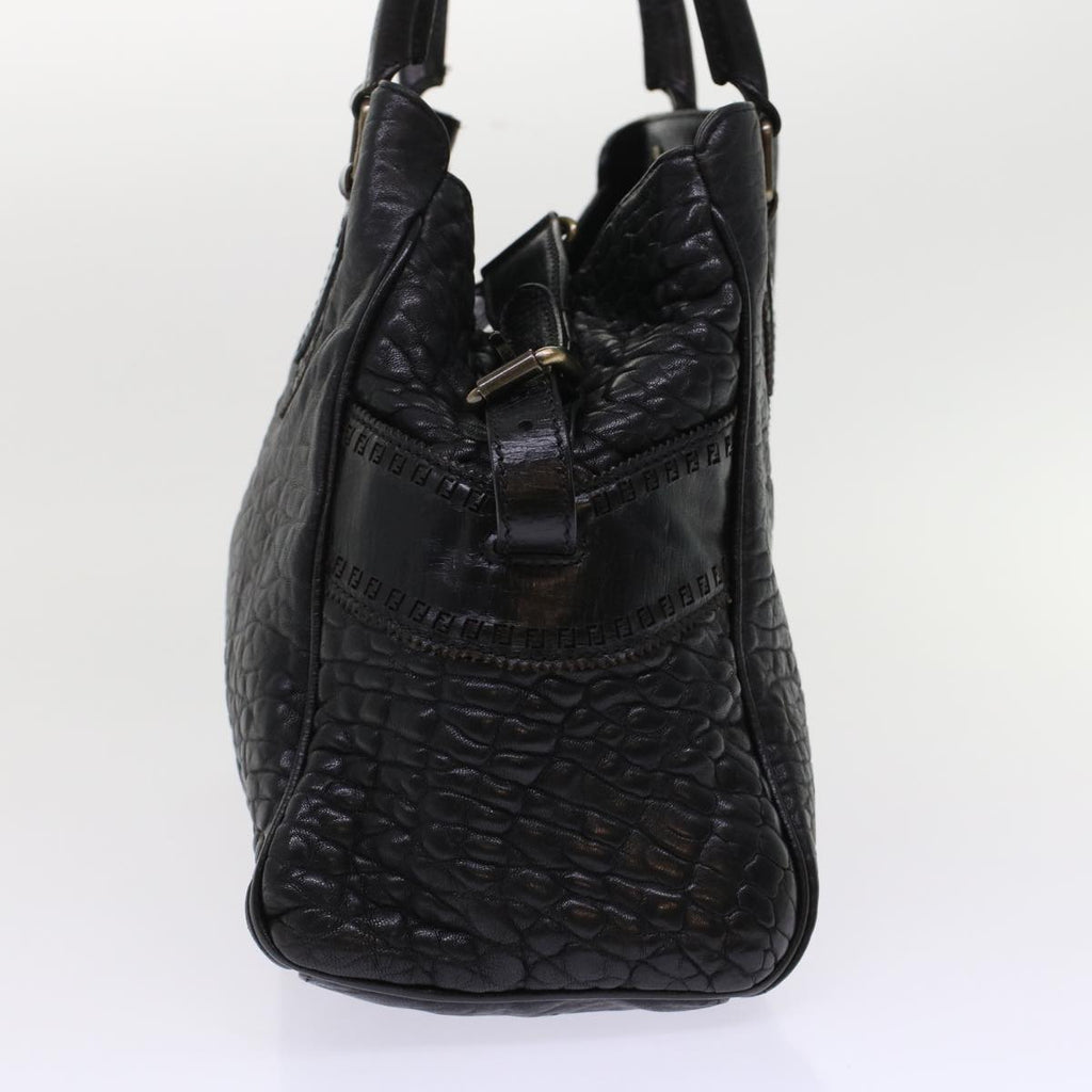 FENDI Shoulder Bag Leather Black bs6922