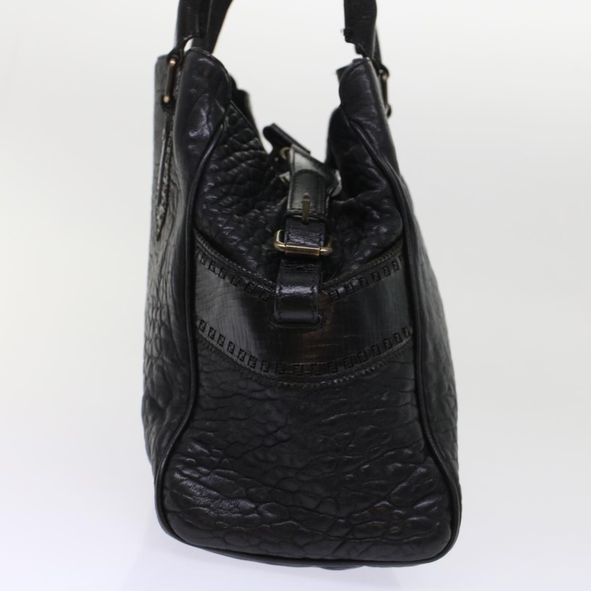 FENDI Shoulder Bag Leather Black bs6922