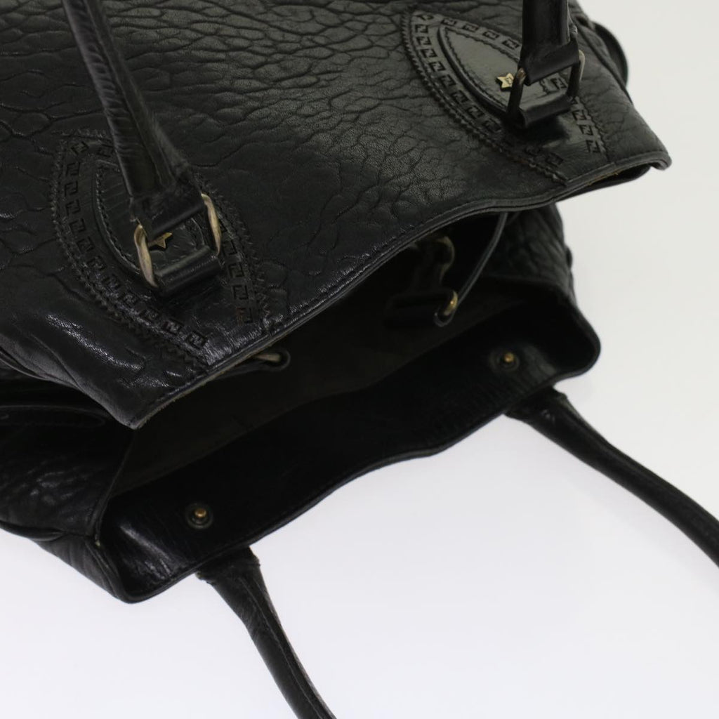 FENDI Shoulder Bag Leather Black bs6922