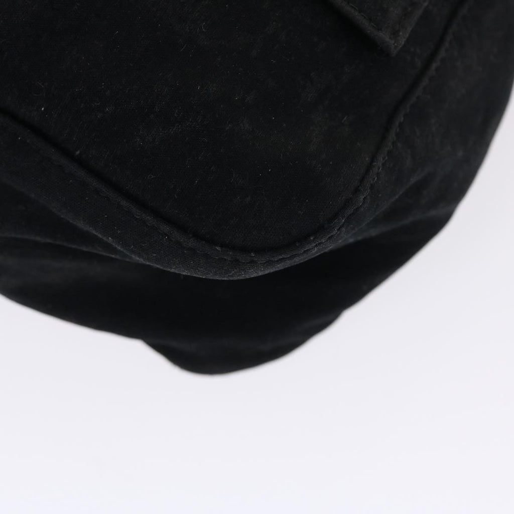 FENDI Mamma Baguette Shoulder Bag Nylon Black bs6935