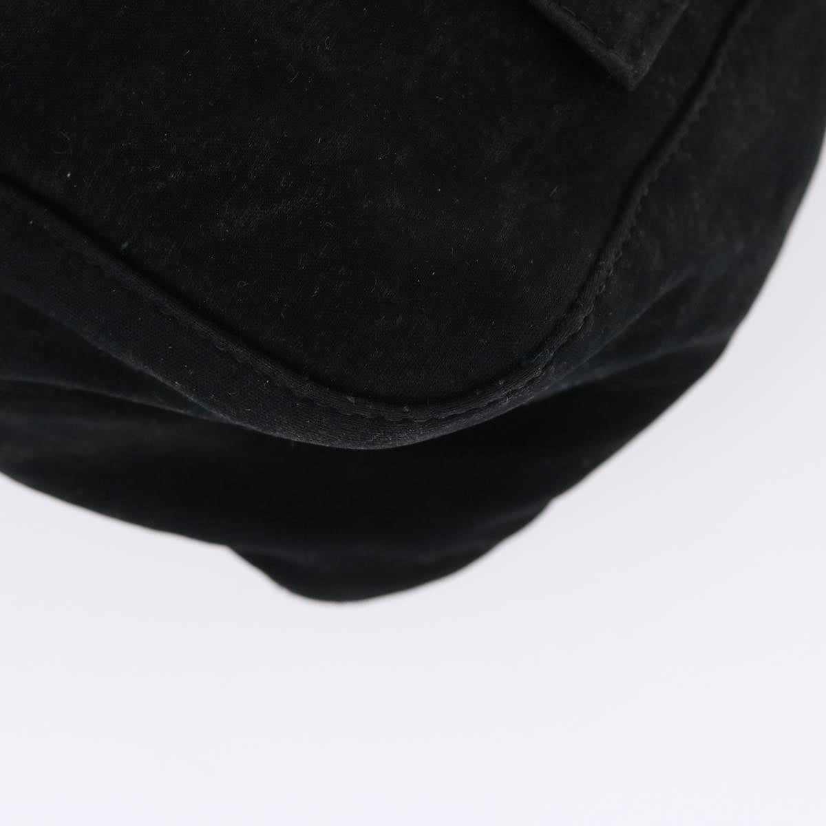 FENDI Mamma Baguette Shoulder Bag Nylon Black bs6935