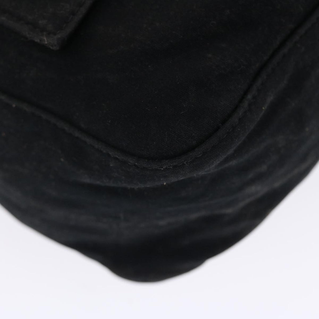 FENDI Mamma Baguette Shoulder Bag Nylon Black bs6935