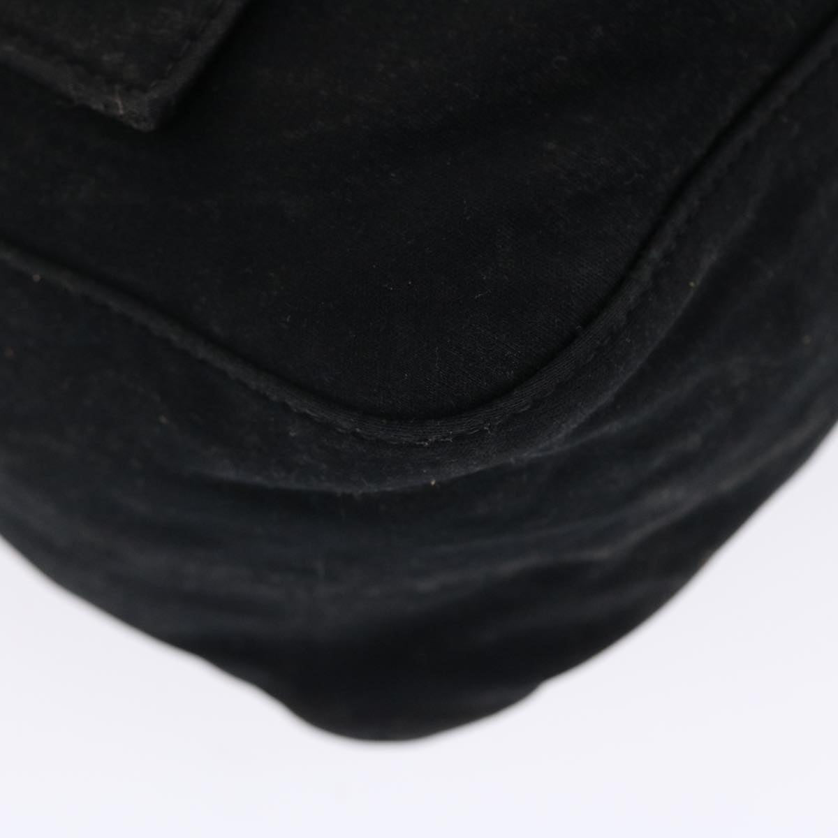 FENDI Mamma Baguette Shoulder Bag Nylon Black bs6935