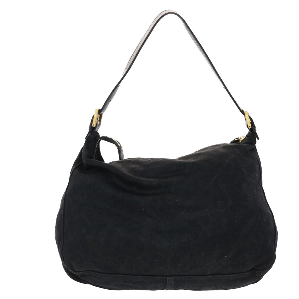 FENDI Mamma Baguette Shoulder Bag Nylon Black bs6935