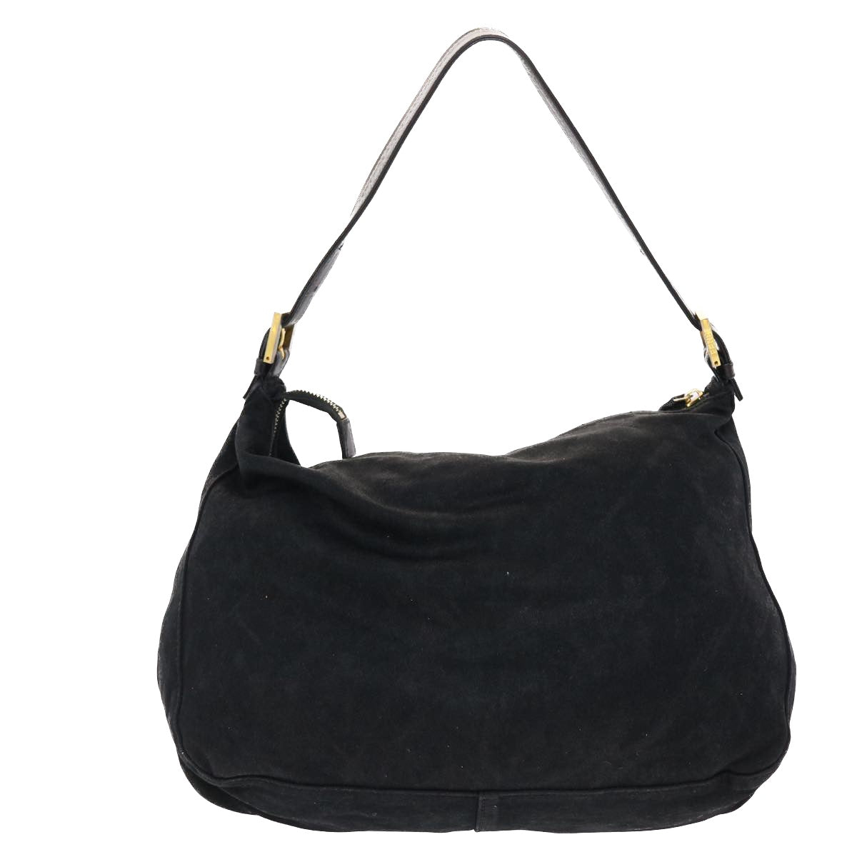 FENDI Mamma Baguette Shoulder Bag Nylon Black bs6935