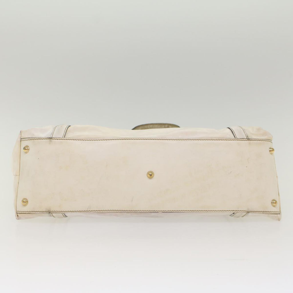 GUCCI Web Sherry Line Shoulder Bag Coated Canvas White Red 162094 bs6990