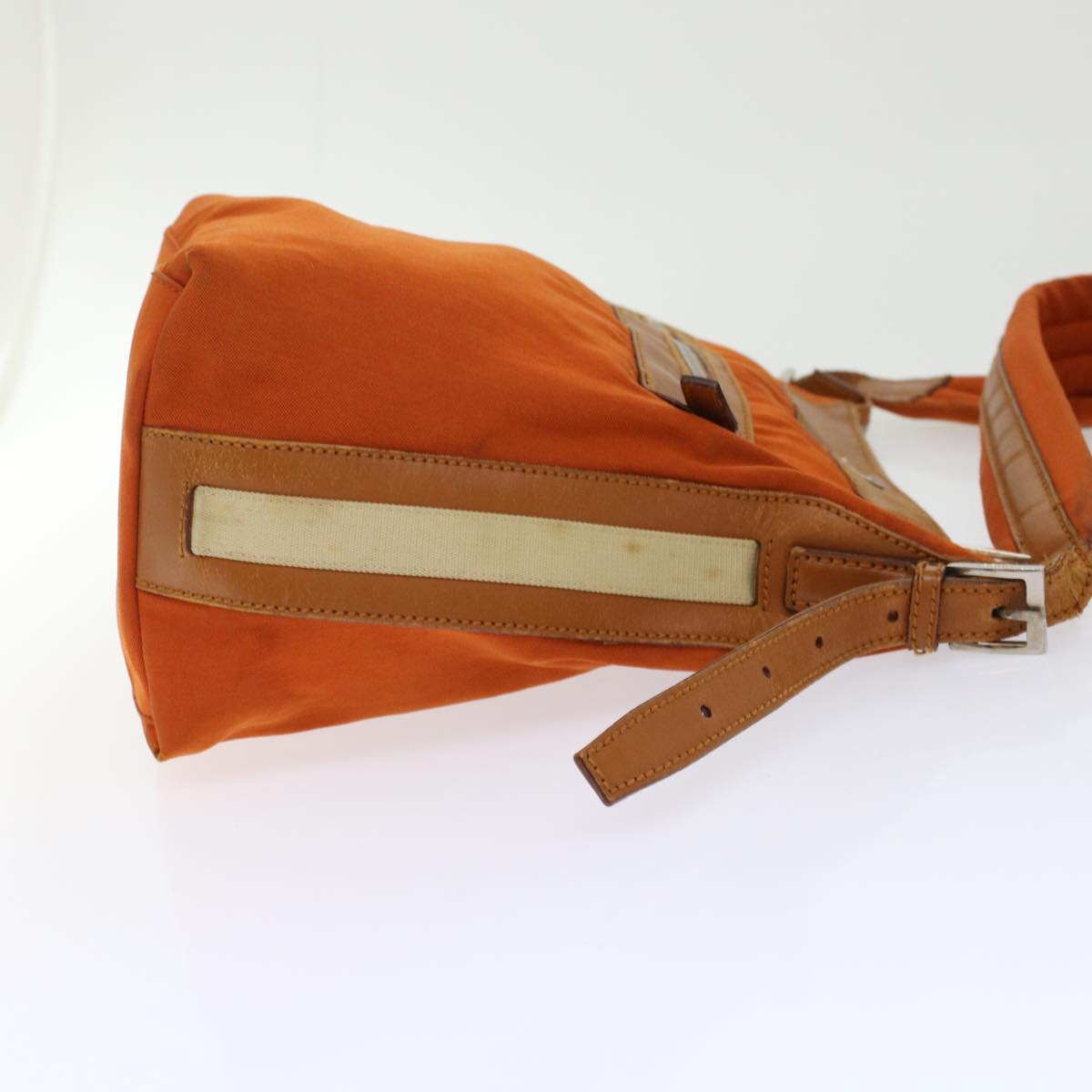 GUCCI Shoulder Bag Leather Canvas 2Set Navy Orange bs7033