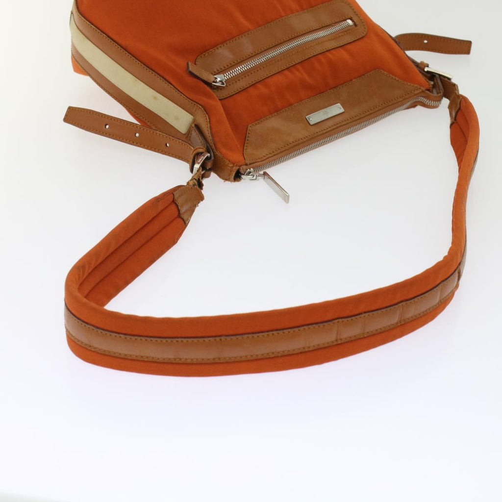 GUCCI Shoulder Bag Leather Canvas 2Set Navy Orange bs7033
