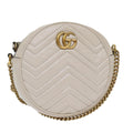 GUCCI GG Mormant Shoulder Bag Leather White 550154 bs7044