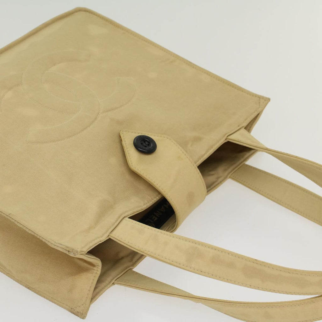 CHANEL Shoulder Bag Nylon Beige CC bs7114