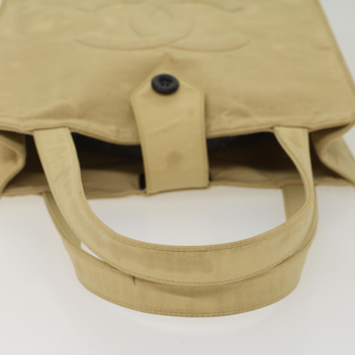 CHANEL Shoulder Bag Nylon Beige CC bs7114