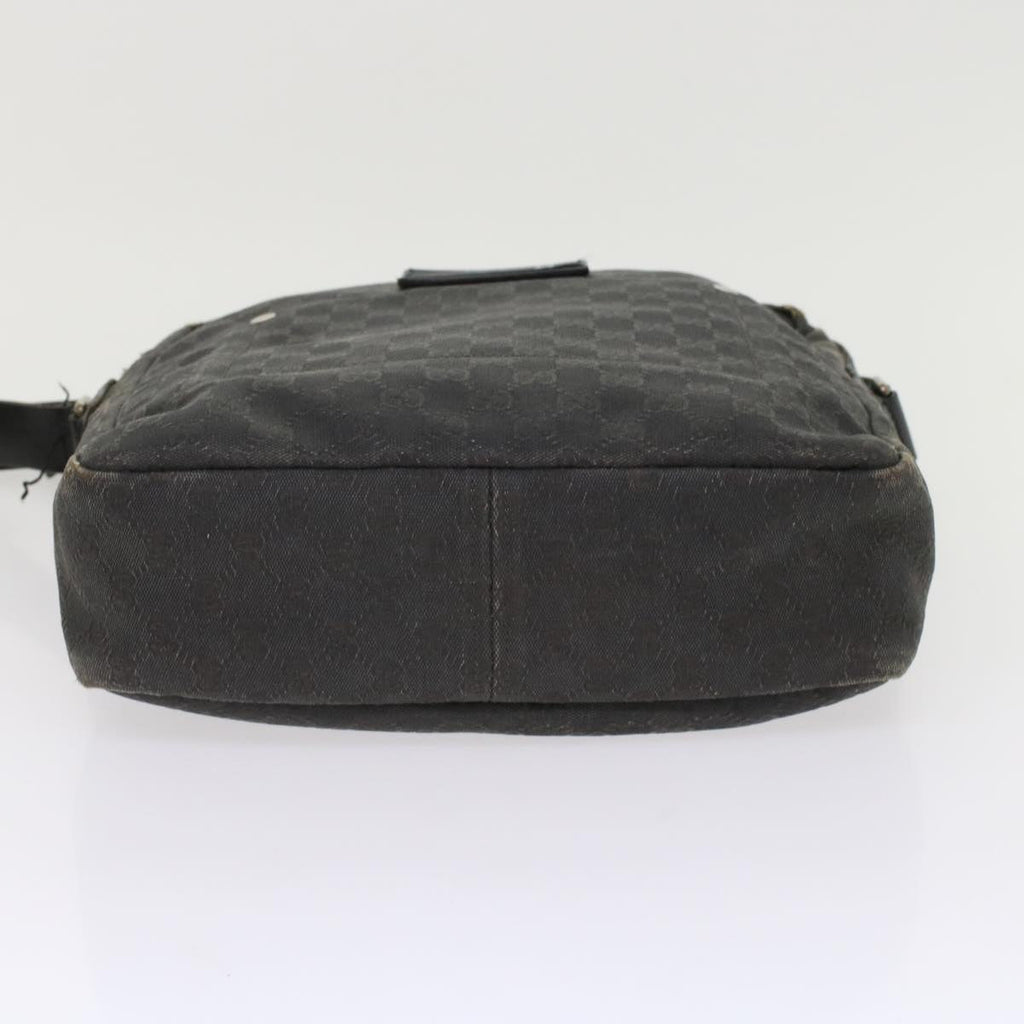 GUCCI GG Canvas Shoulder Bag Coated Canvas Leather 2Set Black Beige bs7126