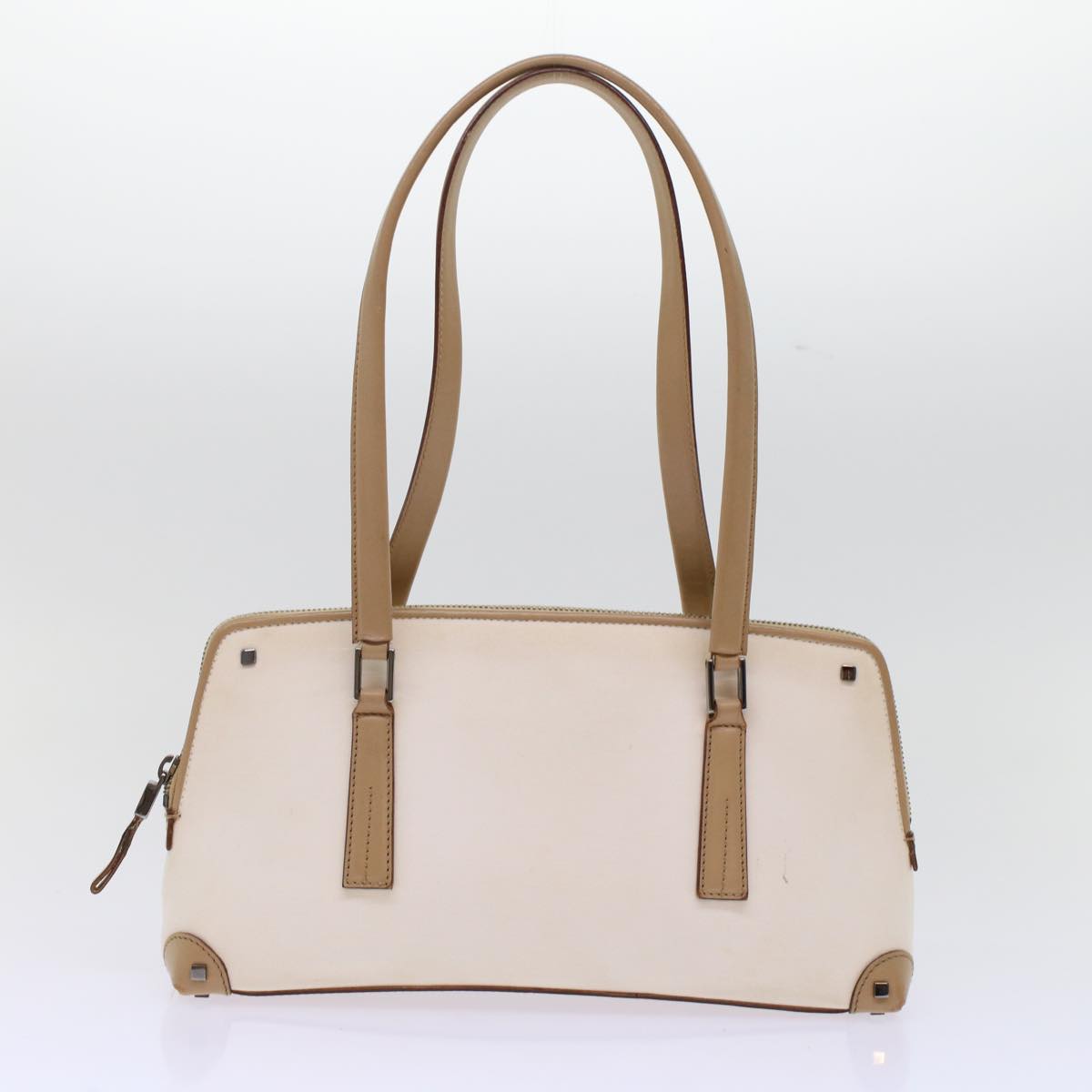 GUCCI GG Canvas Shoulder Bag Coated Canvas Leather 2Set Black Beige bs7126