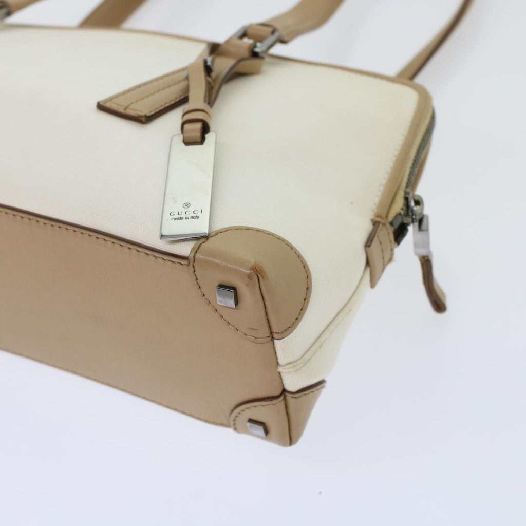 GUCCI GG Canvas Shoulder Bag Coated Canvas Leather 2Set Black Beige bs7126