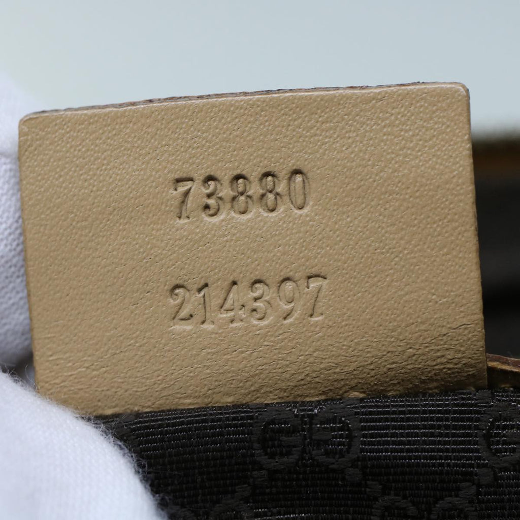 GUCCI GG Canvas Shoulder Bag Coated Canvas Leather 2Set Black Beige bs7126