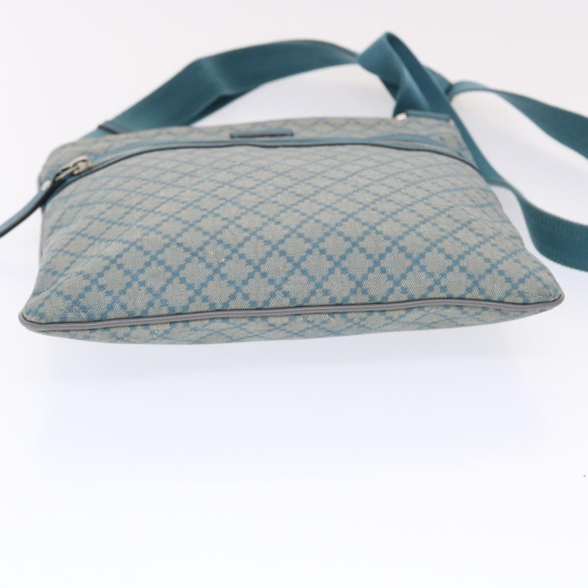 GUCCI Diamante Shoulder Bag PVC Leather Light Blue 295257 bs7152