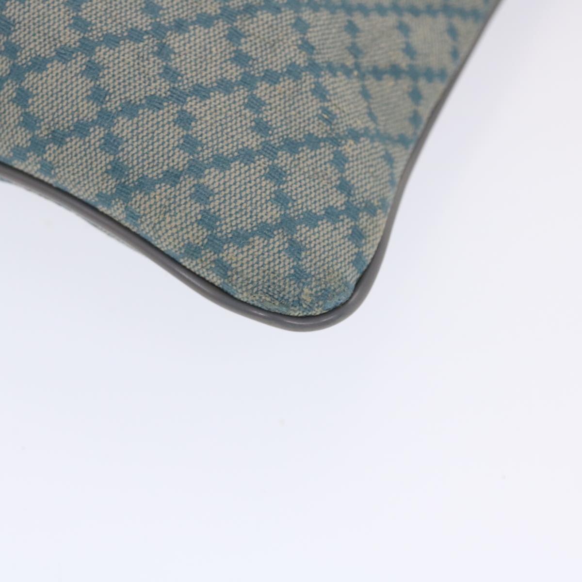 GUCCI Diamante Shoulder Bag PVC Leather Light Blue 295257 bs7152