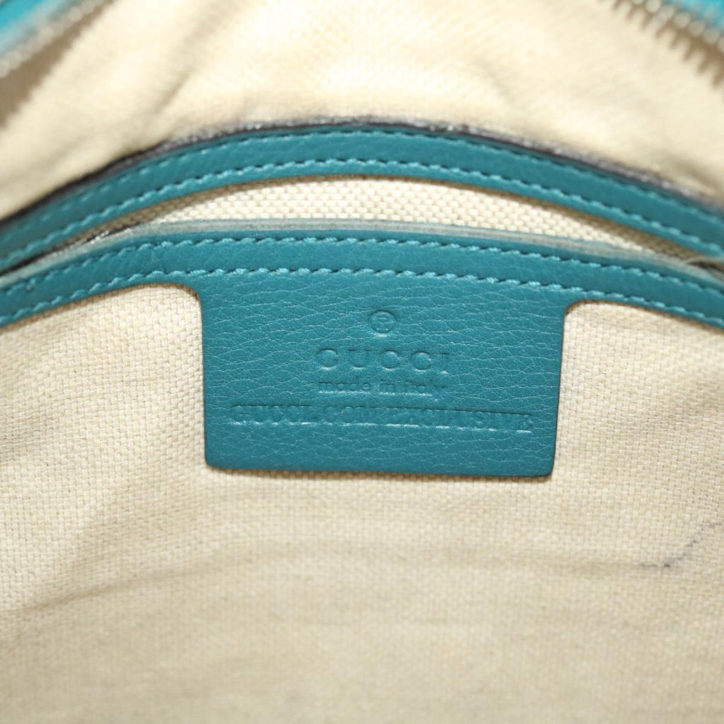 GUCCI Diamante Shoulder Bag PVC Leather Light Blue 295257 bs7152