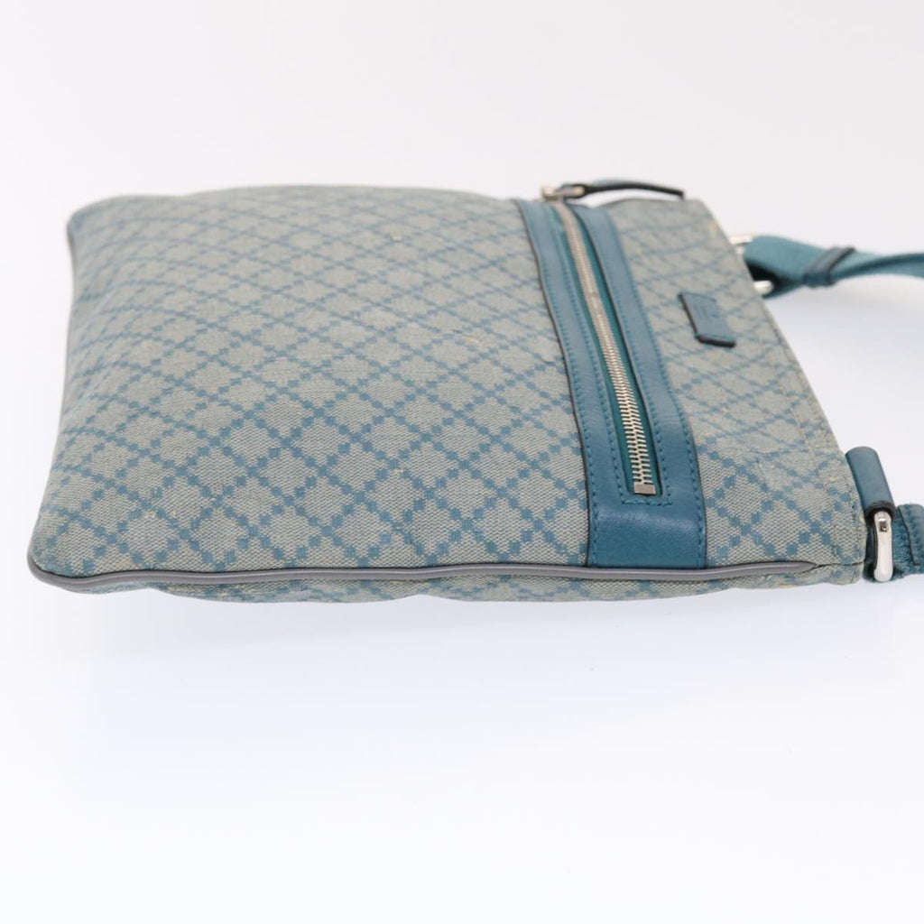 GUCCI Diamante Shoulder Bag PVC Leather Light Blue 295257 bs7152