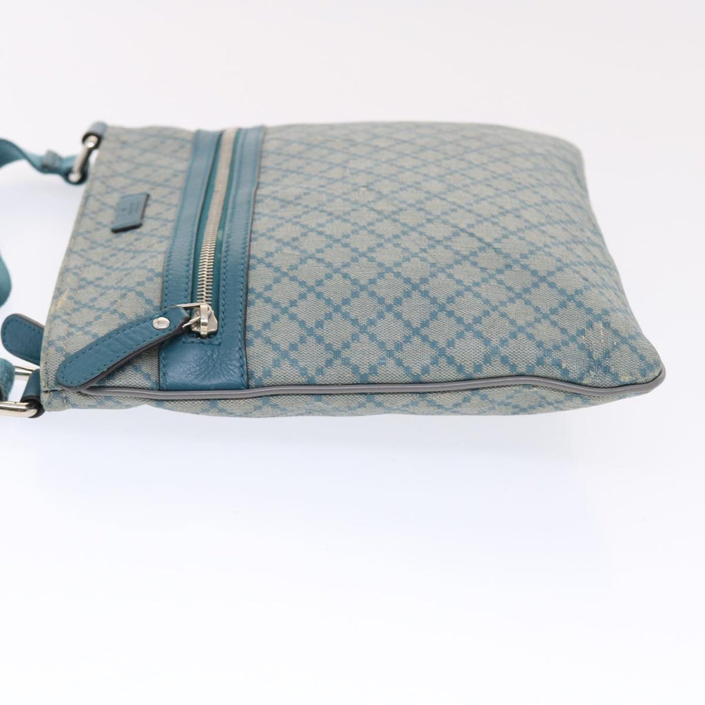 GUCCI Diamante Shoulder Bag PVC Leather Light Blue 295257 bs7152