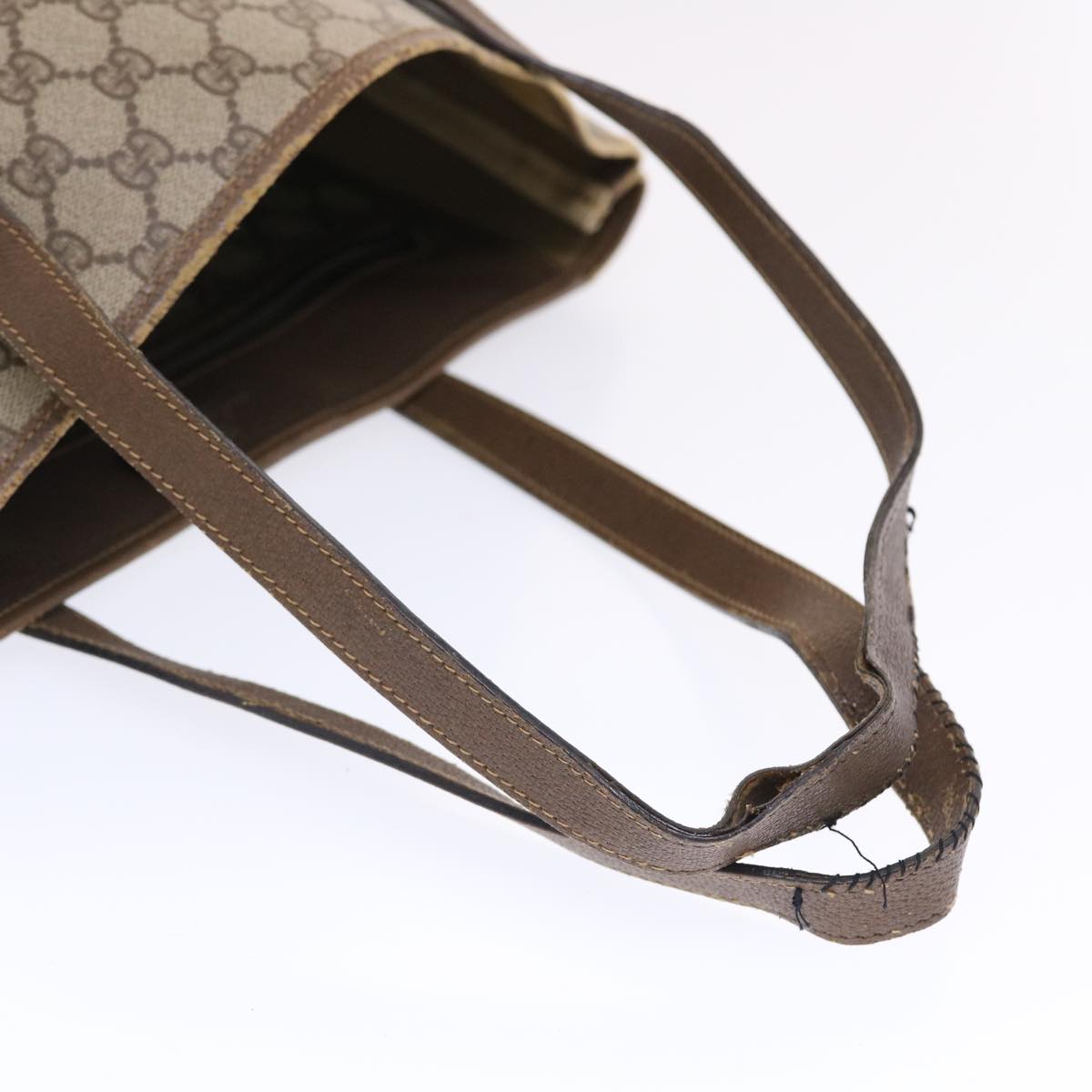 GUCCI GG Canvas Web Sherry Line Tote Bag Beige Red Green 39.02.091 bs7153