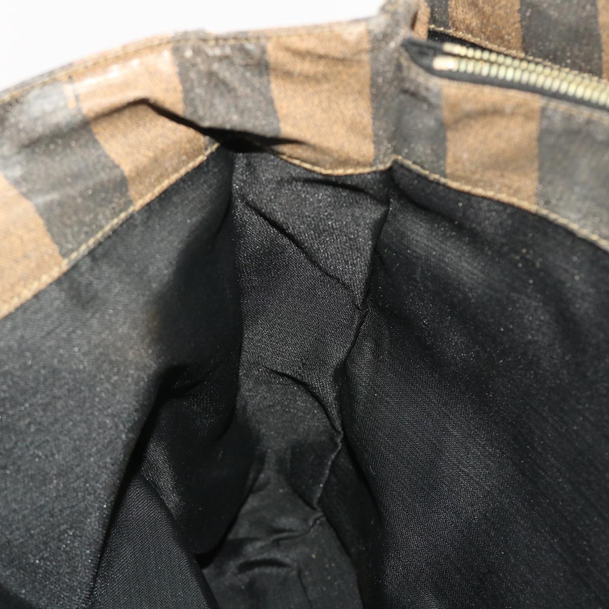 FENDI Pecan Canvas Tote Bag Coated Canvas Brown Black bs7173