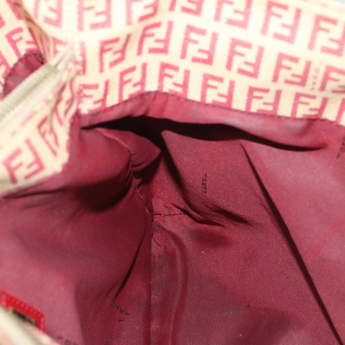 FENDI Zucchino Canvas Tote Bag Red bs7183