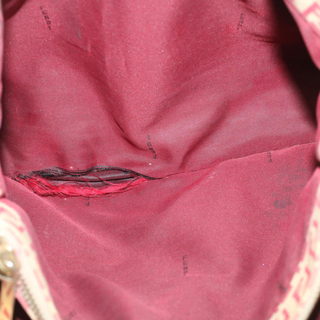 FENDI Zucchino Canvas Tote Bag Red bs7183