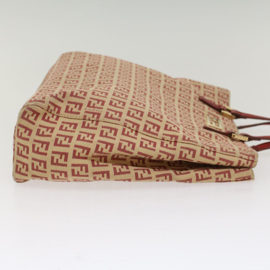 FENDI Zucchino Canvas Tote Bag Red bs7183