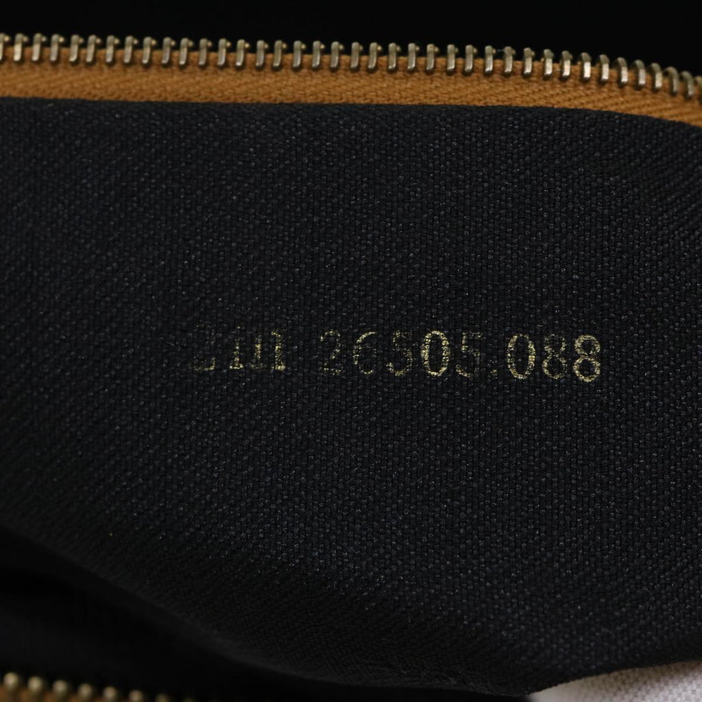FENDI Pecan Canvas Shoulder Bag Black Brown bs7192