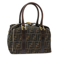 FENDI Zucca Canvas Hand Bag Black Brown bs7220