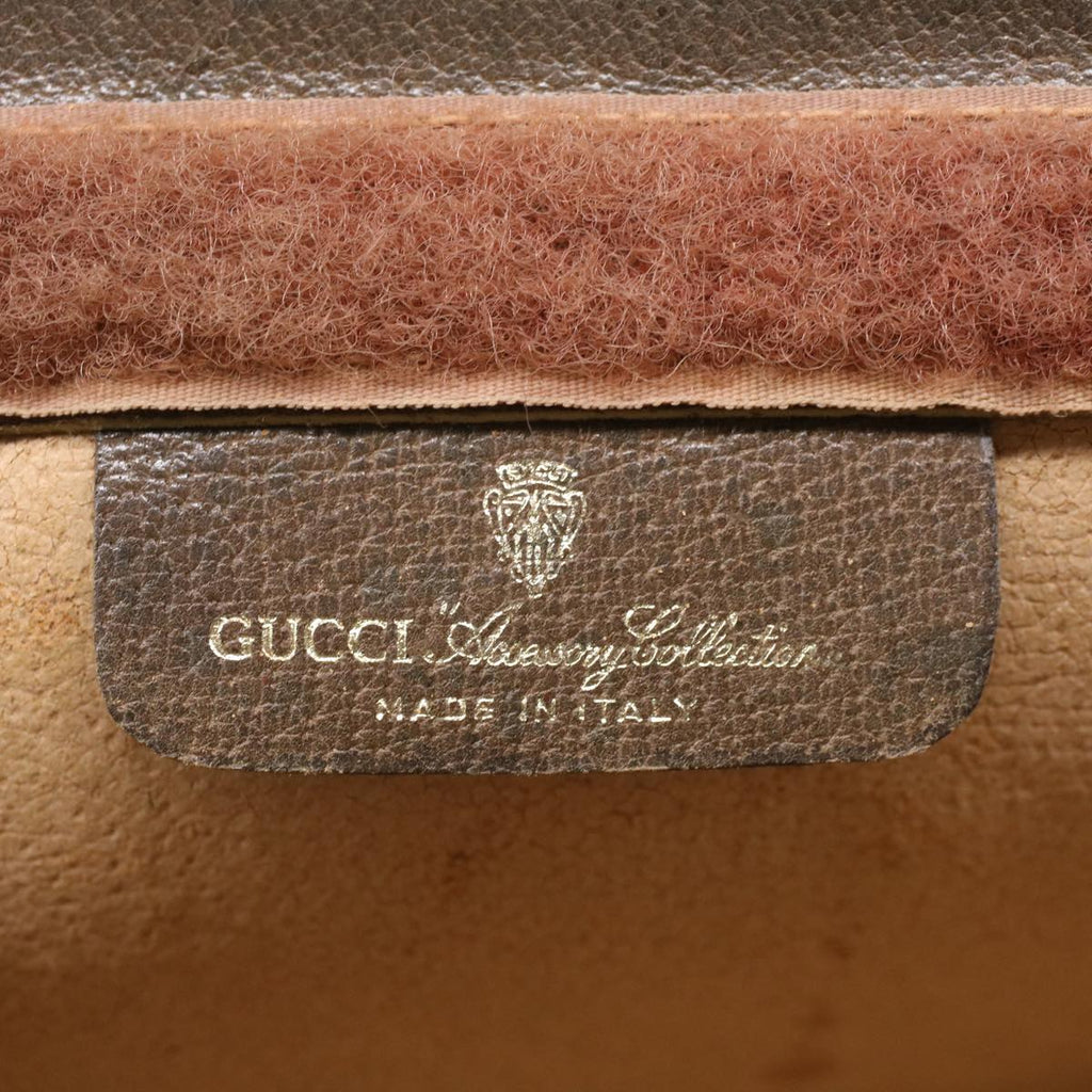 GUCCI GG Canvas Web Sherry Line Clutch Bag Beige Red Green 89.01.002 bs7231