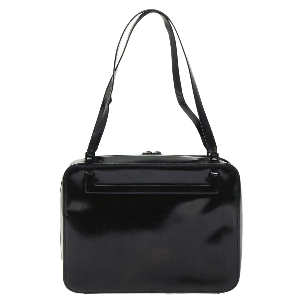 GUCCI Shoulder Bag Patent leather Black 001•3091 3754 bs7235