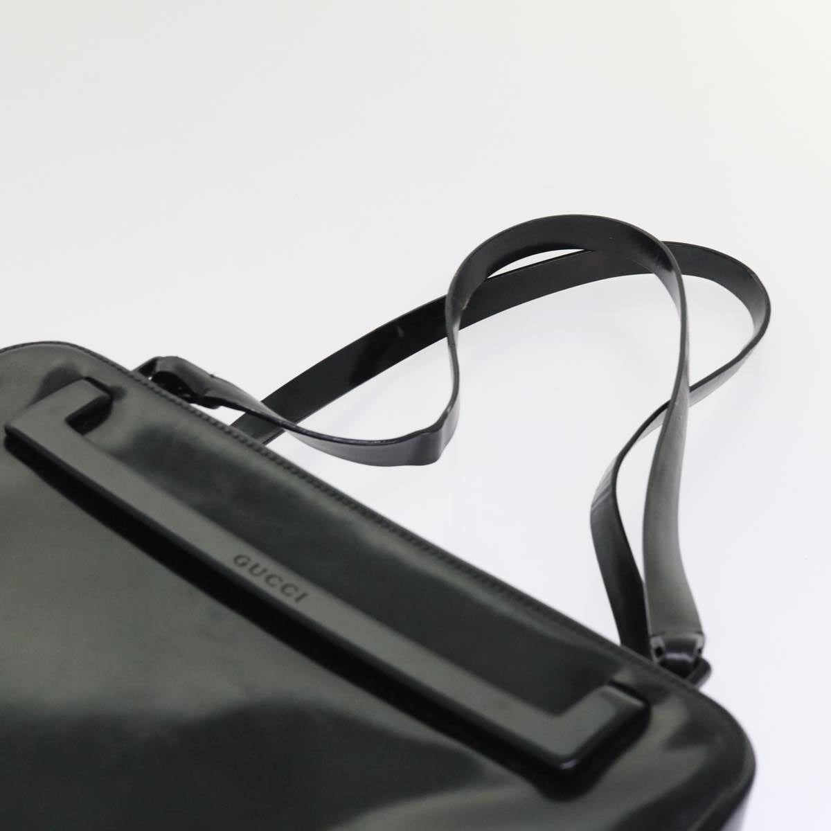 GUCCI Shoulder Bag Patent leather Black 001•3091 3754 bs7235