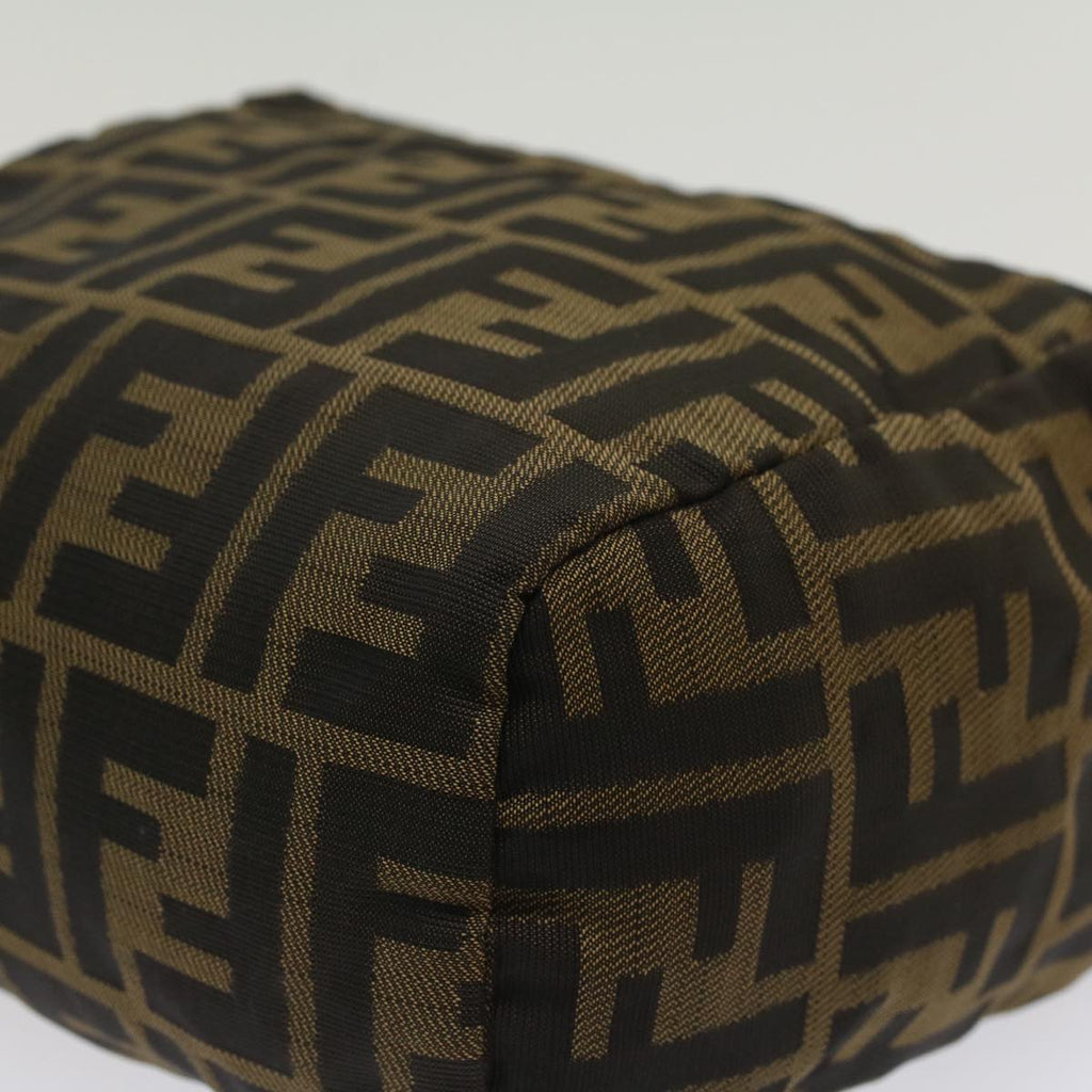 FENDI Zucca Canvas Hand Bag Black Brown bs7247