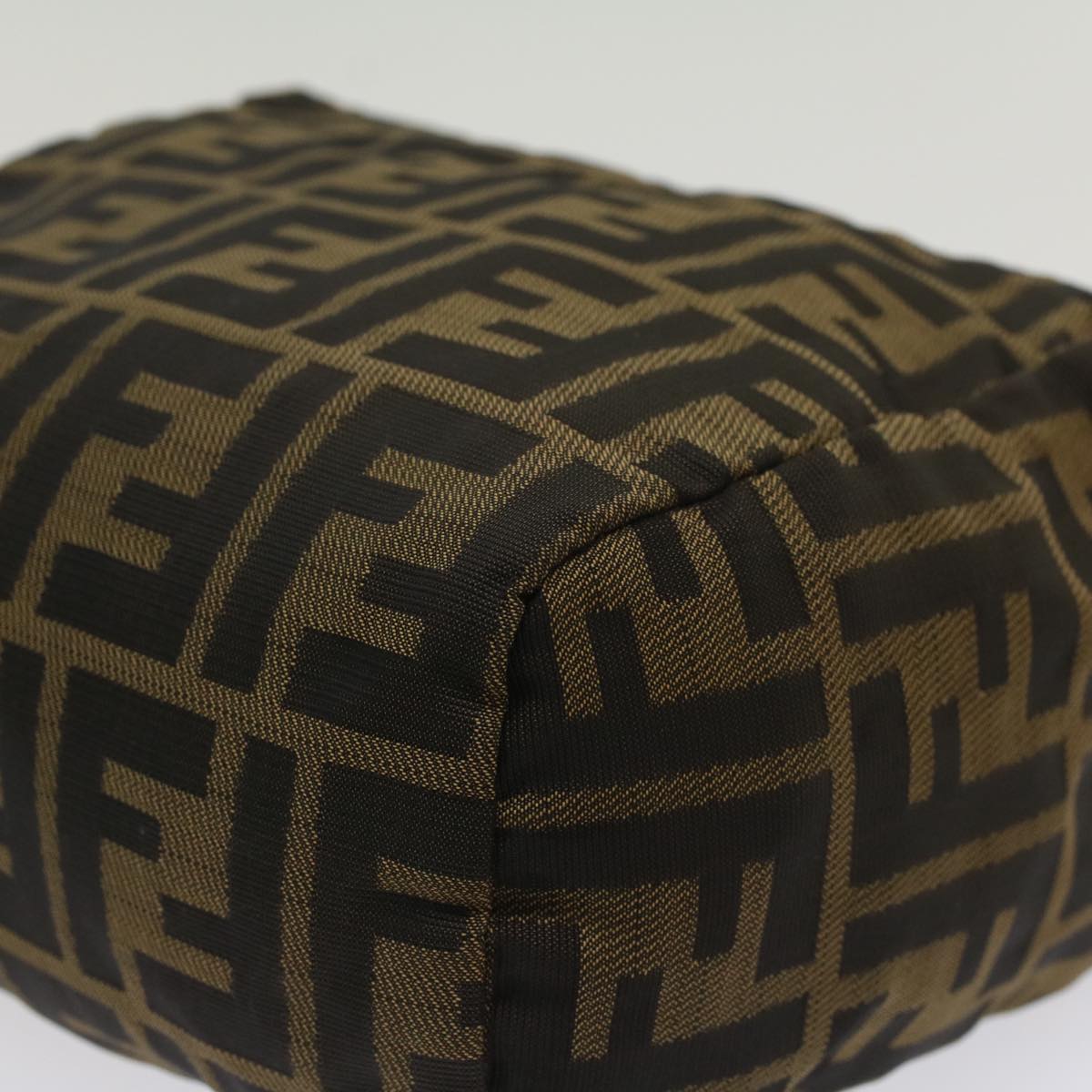 FENDI Zucca Canvas Hand Bag Black Brown bs7247