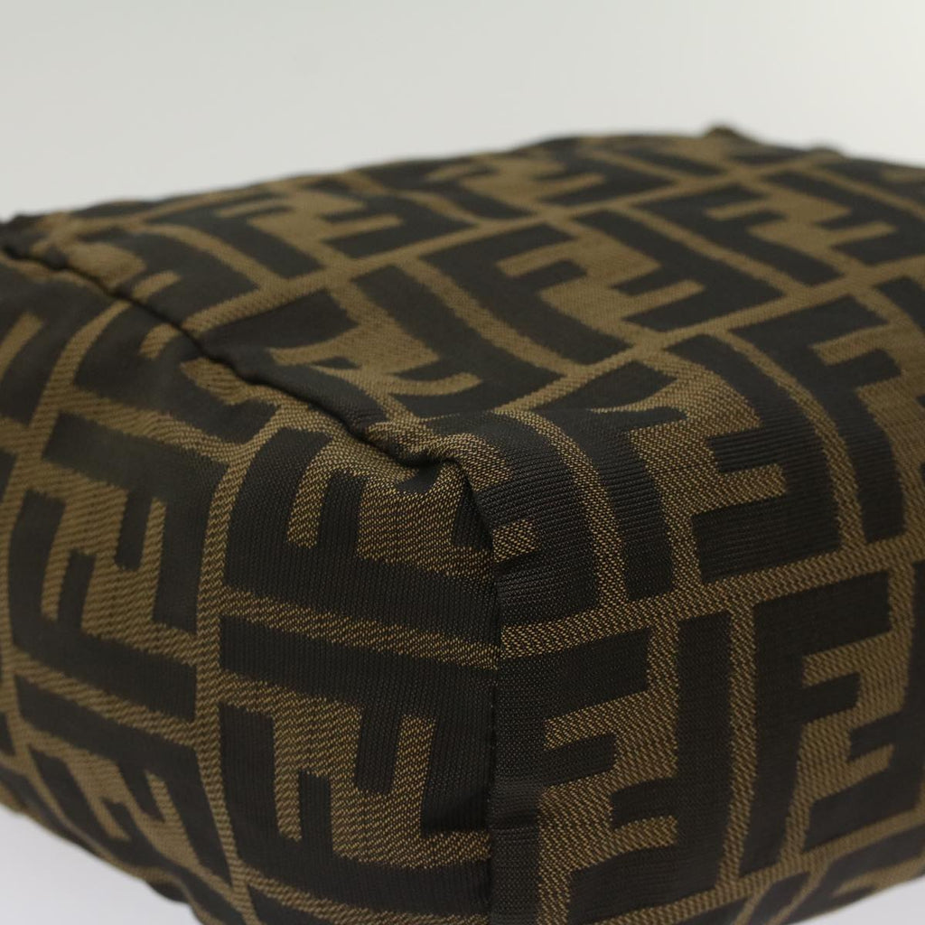 FENDI Zucca Canvas Hand Bag Black Brown bs7247