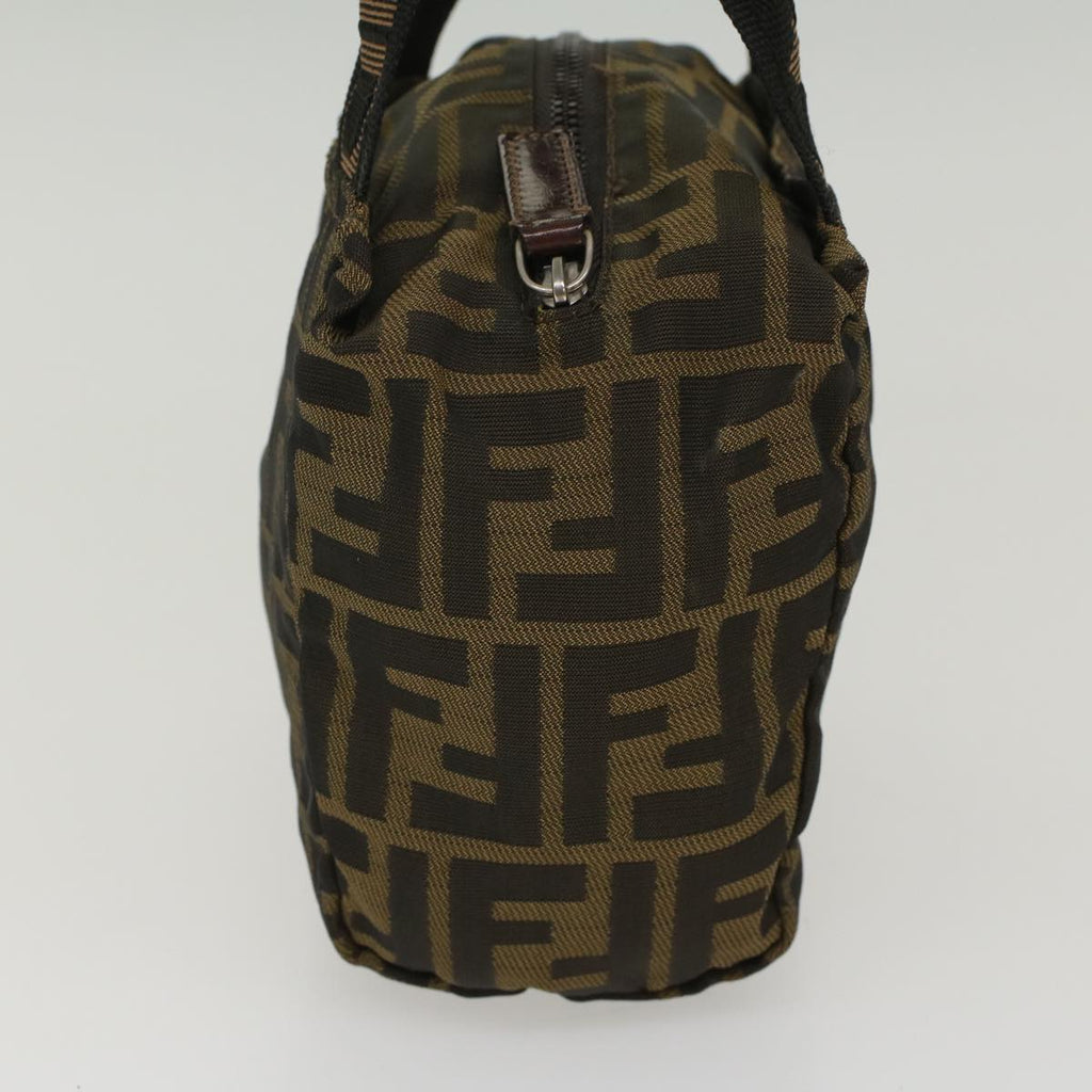 FENDI Zucca Canvas Hand Bag Black Brown bs7247