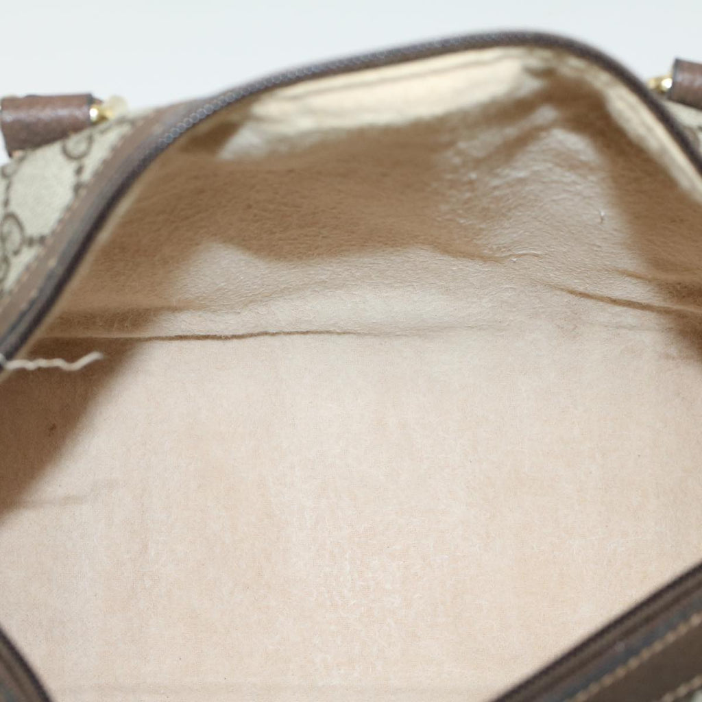 GUCCI GG Canvas Web Sherry Line Boston Bag Beige Red 39•02•006 bs7253