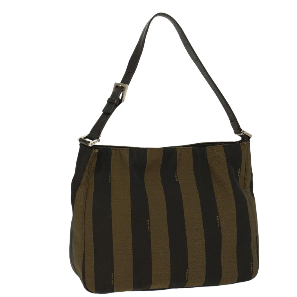 FENDI Pecan Canvas Shoulder Bag Nylon Brown bs7311