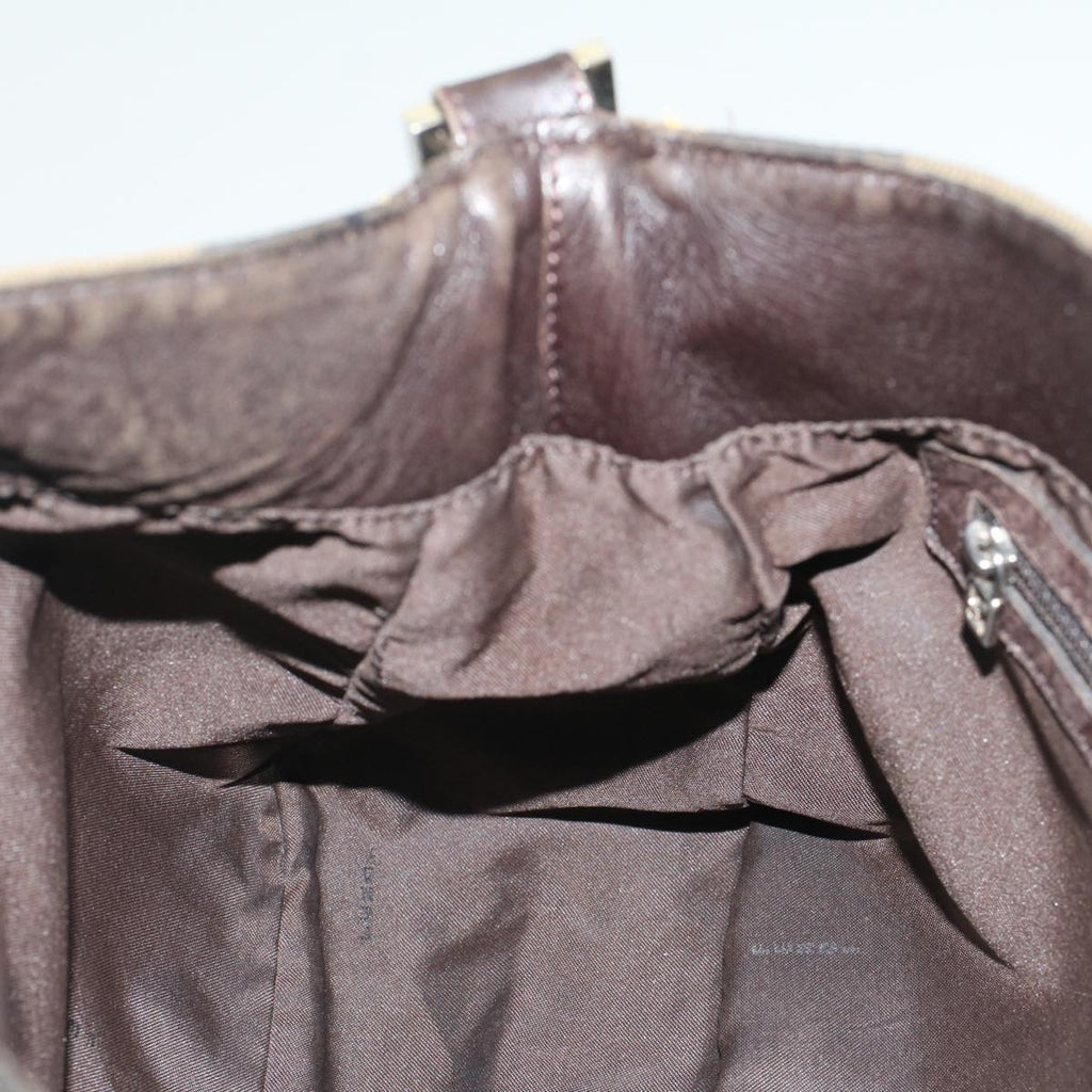 FENDI Pecan Canvas Shoulder Bag Nylon Brown bs7311