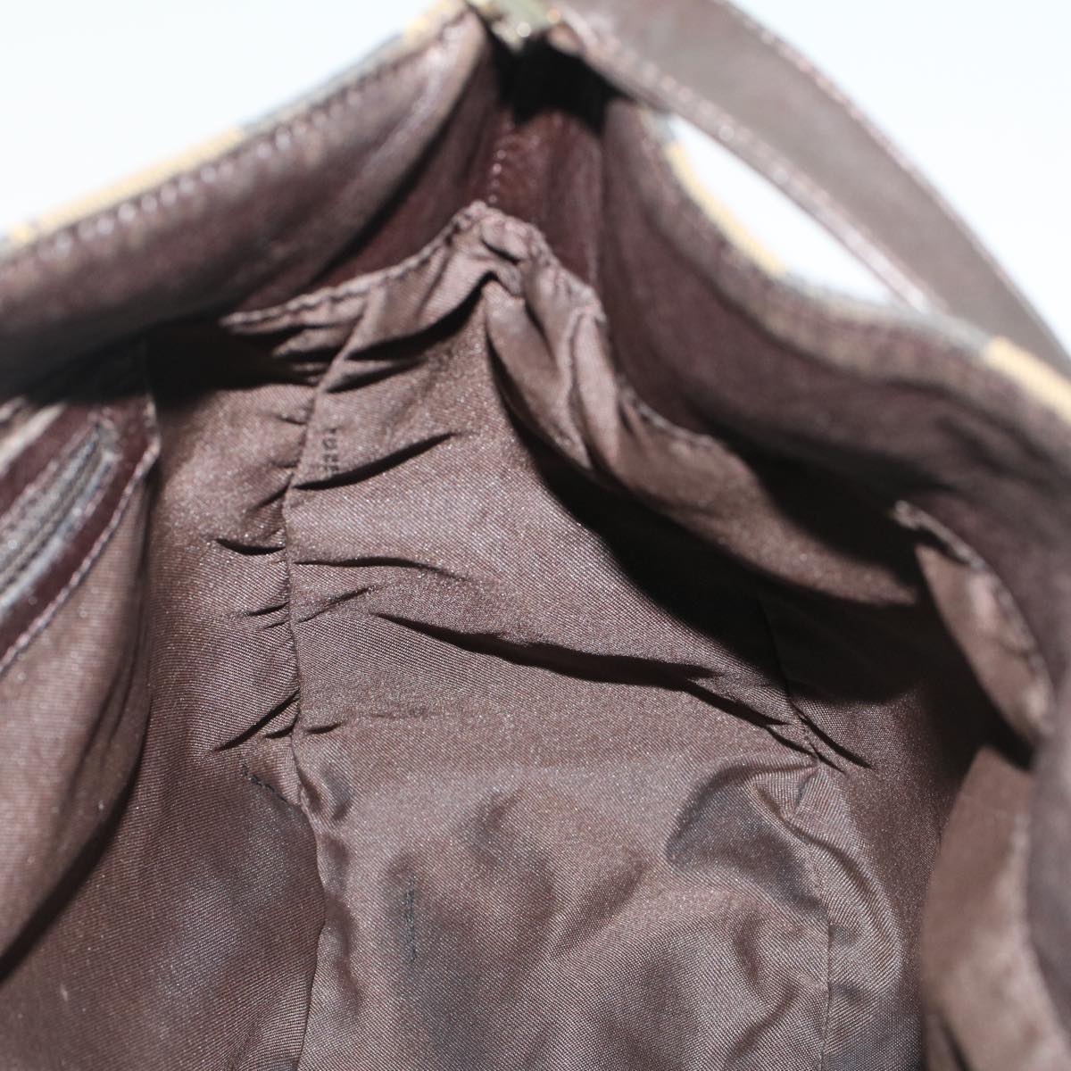 FENDI Pecan Canvas Shoulder Bag Nylon Brown bs7311