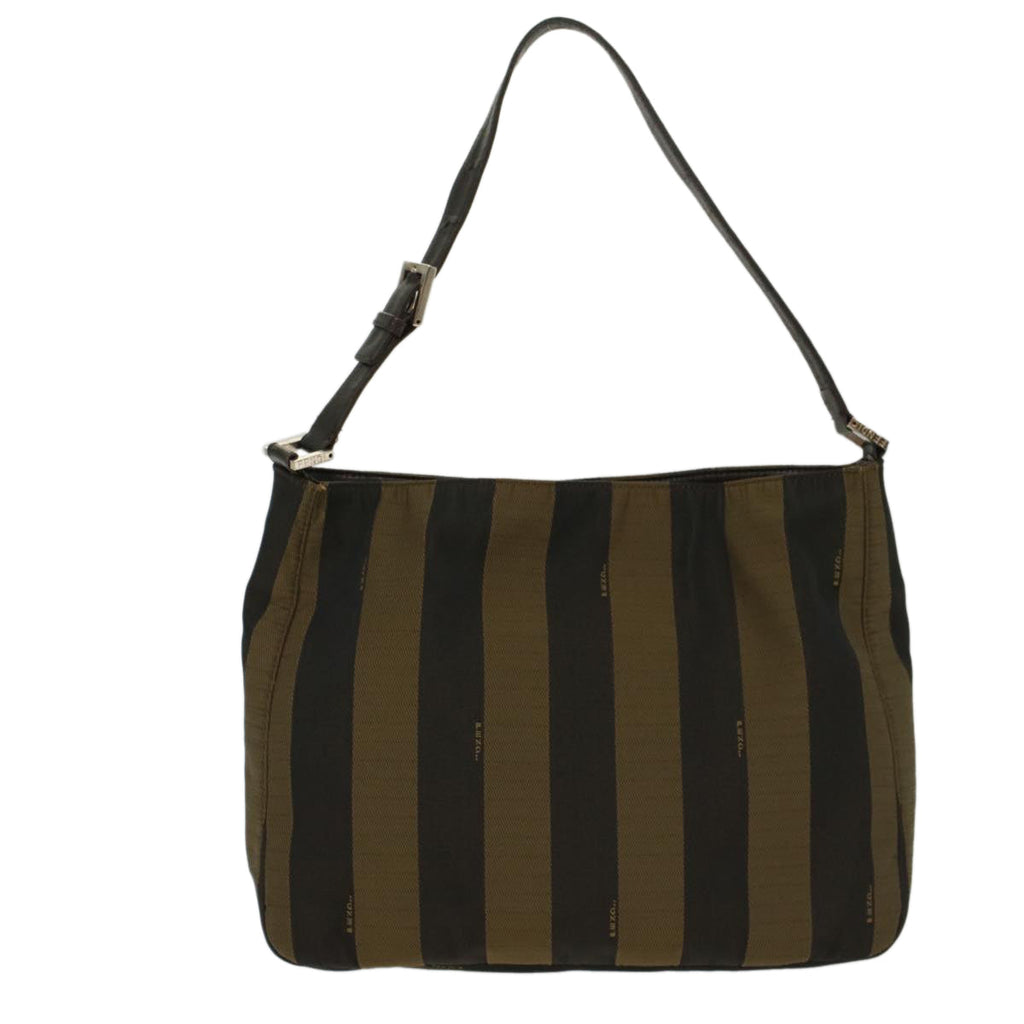 FENDI Pecan Canvas Shoulder Bag Nylon Brown bs7311
