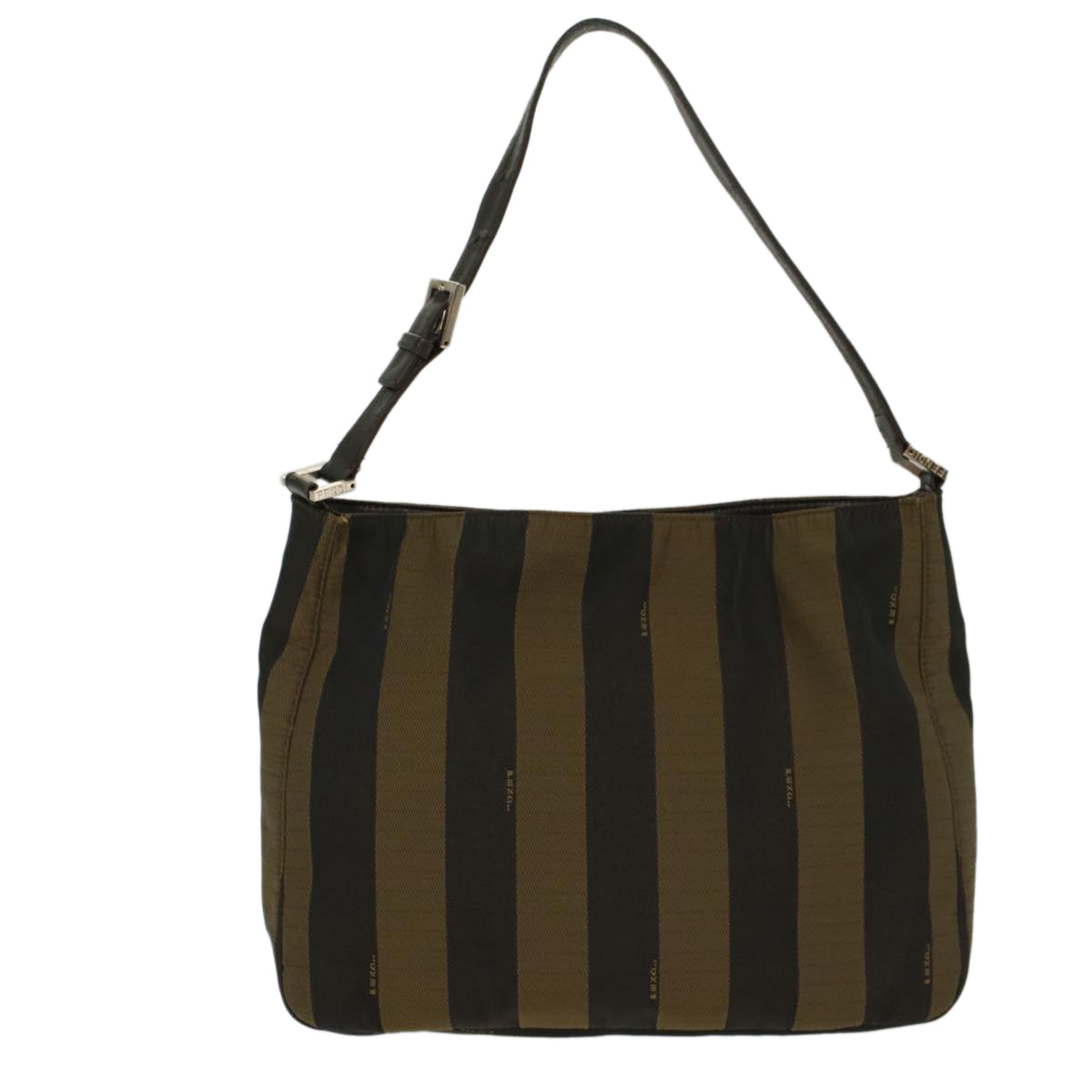 FENDI Pecan Canvas Shoulder Bag Nylon Brown bs7311