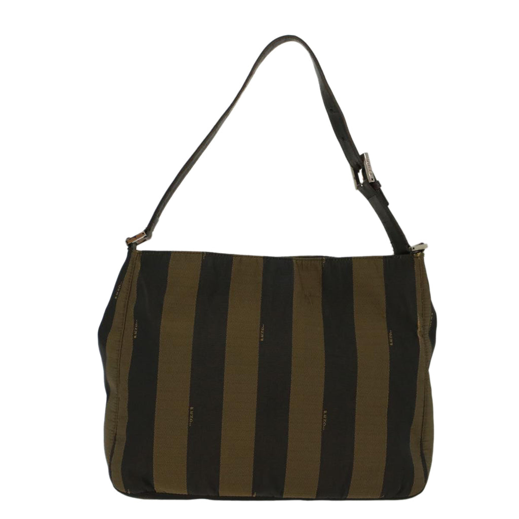 FENDI Pecan Canvas Shoulder Bag Nylon Brown bs7311
